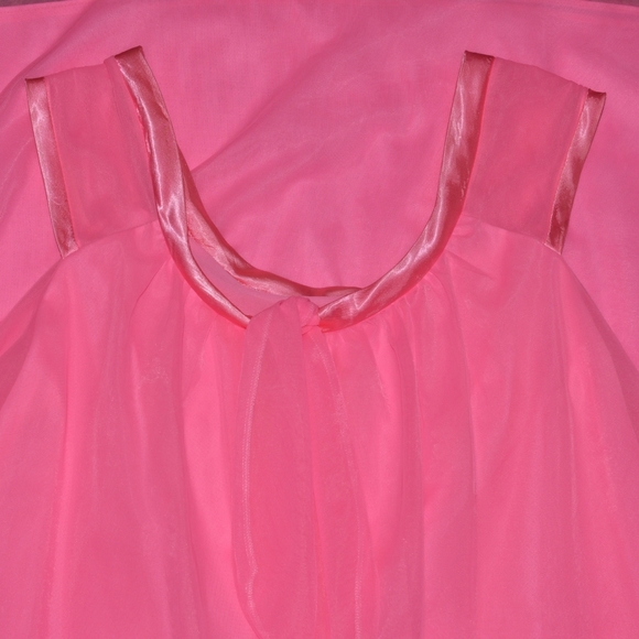 Vintage Lingerie LOUIS JEAN MODEL BabyDoll Shocking Hot Pink Peignoir Neon 1960 - Picture 4 of 4